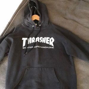 Black sweatshirt with hood